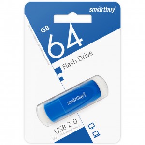 Флеш-накопитель 64GB SmartBuy USB 2.0 Scout Blue (SB2SCB)