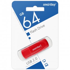 Флеш-накопитель 64GB SmartBuy USB 2.0 Scout Red (SB2SCR)