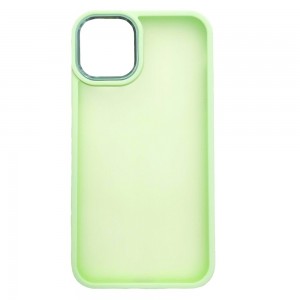 Накладка с силиконовыми краями для iPhone 11 прозрачно-матовая, мятный
