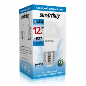 Светодиодная (LED) Лампа Smartbuy-G45-12W/6000/E27 (SBL-G45-12-60K-E27)