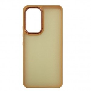 Накладка пластиковая с силиконовыми краями прозрачно-матовая для Samsung Galaxy A33 (5G), оранжевый