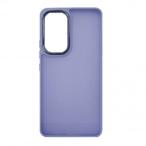 Накладка пластиковая с силиконовыми краями прозрачно-матовая для Samsung Galaxy A33 (5G), сиреневый