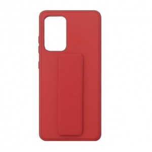 Накладка силиконовая с подставкой-ремешком на запястье и магнитом для Samsung Galaxy A33, красный