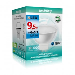 Светодиодная (LED) Лампа Smartbuy-Gu5,3-9,5W/6000 (SBL-GU5_3-9_5-60K)