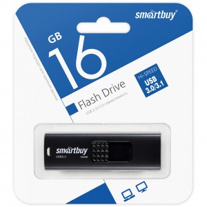 Флеш-накопитель 16GB SmartBuy USB 3.0  Fashion Black (SB016GB3FSK)