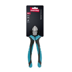 Кусачки (бокорезы) 160мм, 2х-комп. рукоятка, СR-V сталь, HRC>51, Smartbuy Tools/60