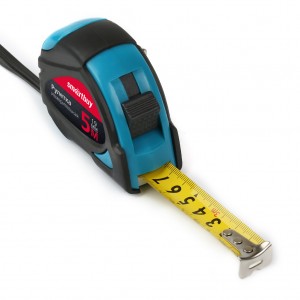 Рулетка измерительная, 5мх19мм, прорезиненный корпус, 2 фиксатора,  усиленный зацеп, Smartbuy Tools/72