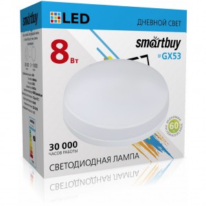 Светодиодная (LED) Tablet GX53 Smartbuy-8W/4000K/Мат рассеиватель (SBL-GX-8W-4K)