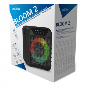 Портативная акустическая система Smartbuy BLOOM 2, 5Вт, Bluetooth, MP3, FM, RGB-подсветка (SBS-5270)