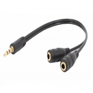 Переходник TopGreat TEL-09 - разветвитель для наушников 3,5 3.5 мм mini jack (папа) на 2 гнезда 3.5 мм mini jack (мама)