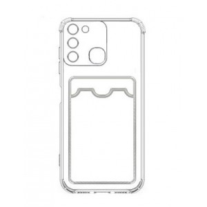 Накладка силиконовая с визитницей и защитой камеры для Tecno Spark 9/Spark 8C/Spark GO (2022), прозрачный