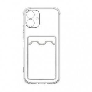 Накладка силиконовая с визитницей и защитой камеры для Tecno Camon 19 Neo (4G), прозрачный