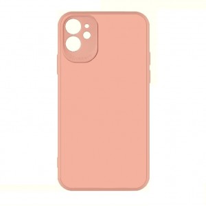 Накладка силиконовая матовая с защитой камеры для iPhone 11, персиковый