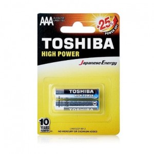 Батарейка AAA TOSHIBA LR03-2BL, 1.5В