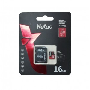 Карта памяти MicroSD 16GB Netac P500 Extreme Pro Class 10 UHS-I U1 V10 (100 Mb/s) + SD адаптер
