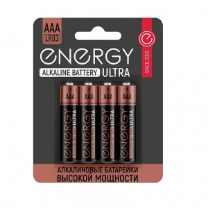 Батарейка AAA Energy Ultra R03-4BL, 1.5В
