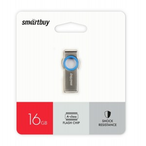 Флеш-накопитель 16Gb SmartBuy MC2 Metal, USB 2.0, метал синий (SB016GBMC2)