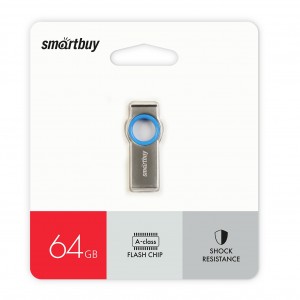 Флеш-накопитель 64Gb SmartBuy MC2 Metal, USB 2.0, метал синиe (SB064GBMC2)