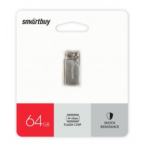 Флеш-накопитель 64Gb SmartBuy MU30 Metal, USB 2.0, метал, серый (SB064GBMU30)
