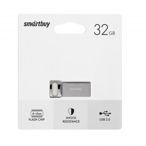 Флеш-накопитель 32Gb SmartBuy M2 Metal 100MB/s, USB 3.0, серый (SB32GBM2)