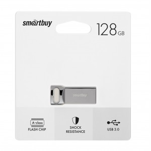 Флеш-накопитель 128Gb SmartBuy M2 Metal 100MB/s, USB 3.0, серый (SB128GBM2)