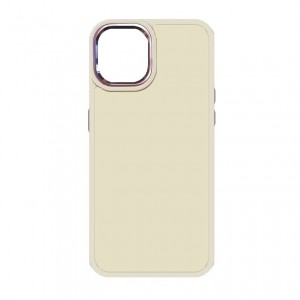 Накладка с силиконовыми краями для iPhone 12/12 Pro (6.1) прозрачно-матовая, белый