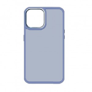 Накладка с силиконовыми краями для iPhone 15 Pro Max прозрачно-матовая, сиреневый