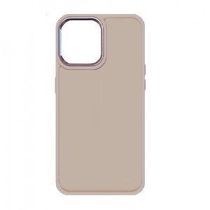 Накладка с силиконовыми краями для iPhone 15 Pro прозрачно-матовая, розовый