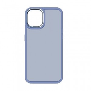 Накладка с силиконовыми краями для iPhone 15 прозрачно-матовая, сиреневый