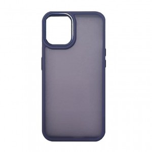 Накладка с силиконовыми краями для iPhone 15 прозрачно-матовая, фиолетовый