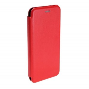 Чехол книжка на силиконовой основе и магните для Honor X7A (5G)/Honor X7A Plus Book, с округленными краями, красный