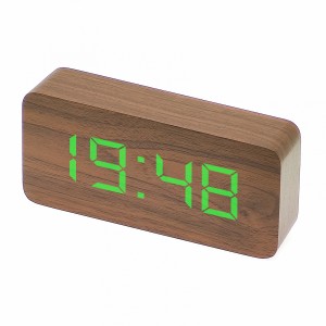 VST 867-4 Зеленые часы настольные (ТЕМНО-коричневый)