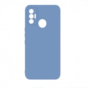 Накладка силиконовая soft touch 2mm для Tecno Spark 7, светло-сиреневый