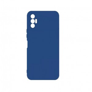 Накладка силиконовая soft touch 2mm для Tecno Spark 8P, лазурно-синий