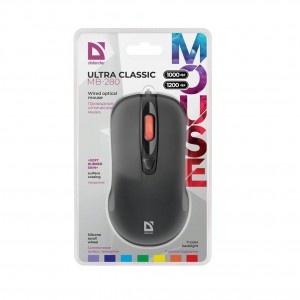 Мышь проводная оптическая DEFENDER Ultra Classic MB-280 7цветов,4кнопки,1000/1200dpi