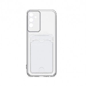 Накладка силиконовая с визитницей и защитой камеры для Tecno Pova Neo 2, прозрачный