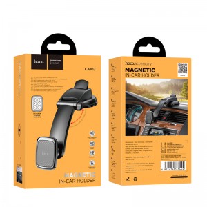 Держатель автомобильный HOCO CA107, для смартфона, пластик, магнитный, на торпедо, цвет: чёрный