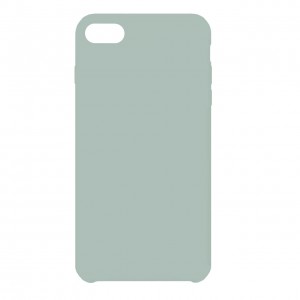 Чехол силиконовый без бренда для для iPhone 7/8 Silicon Case Full, тонкий, непрозрачный, матовый, цвет: небесно-серый