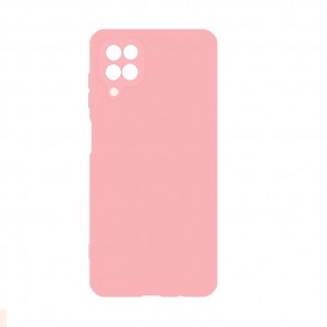 Чехол силиконовый без бренда для SAMSUNG Galaxy A12/M12, Silicon Case Full, тонкий, непрозрачный, матовый, цвет: розовый