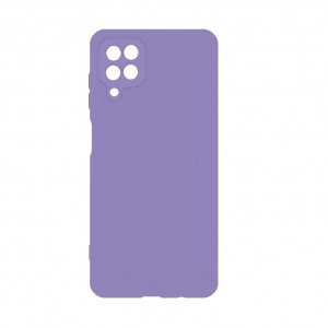Чехол силиконовый без бренда для SAMSUNG Galaxy A12/M12, Silicon Case Full, тонкий, непрозрачный, матовый, цвет: светло-фиолетовый