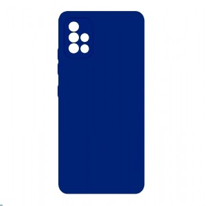 Чехол силиконовый без бренда для SAMSUNG Galaxy A51, Silicon Case Full, тонкий, непрозрачный, матовый, цвет: лазурно-синий