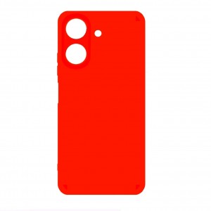 Накладка силиконовая матовая с защитой камеры для Xiaomi Redmi 13C/Poco C65, красный