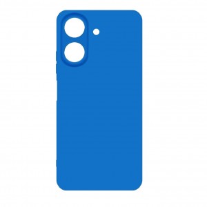 Накладка силиконовая матовая с защитой камеры для Xiaomi Redmi 13C/Poco C65, синий