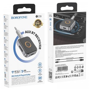 Bluetooth адаптер Borofone BC55, AUX 3.5мм, черный
