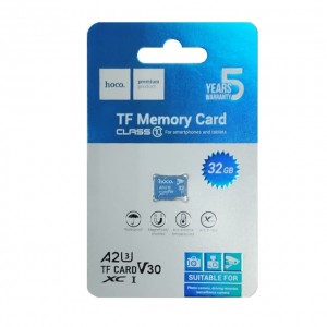 Карта памяти micro SDHC 32GB, HOCO Class10 U3, без адаптера