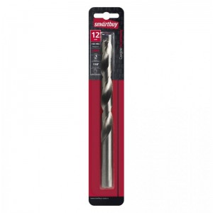 Сверло по стали, 12 мм, сталь Р6М5, HRC>60, Smartbuy tools (SBT-DM-12)