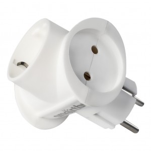 Разветвитель Smartbuy, 3 гнезда без заземления круглый 10А 250B (SBE-10-A03-3)