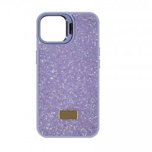 Накладка Бриллиат + защитная линза для iPhone 12/12 Pro (6.1), светло-фиолетовый