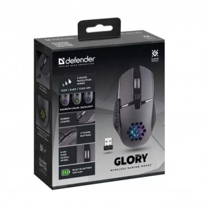 Беспроводная игровая мышь DEFENDER Demon GM-534 черный, 6кн, 2.4G, 3200dpi, 500мАч