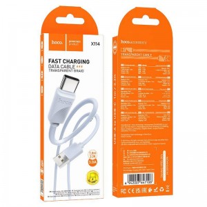 Кабель USB - Type-C HOCO X114 Energy , 1.0м, 3A, цвет: синий